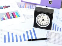 Campaign Finance Filer Data Data graphs and a clock